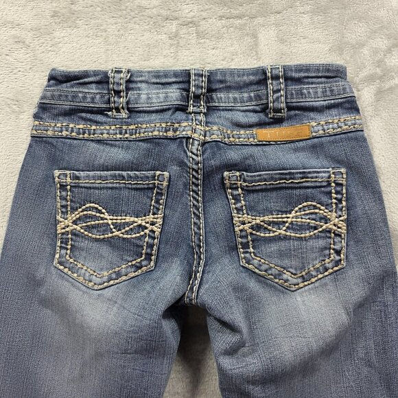 Cowgirl Tuff Co Jeans Womens 24x31 Blue Timeless Bootcut Contrast Stitch Denim - Picture 3 of 11